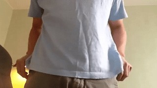 Guy strips nude wanks and shoots his cum